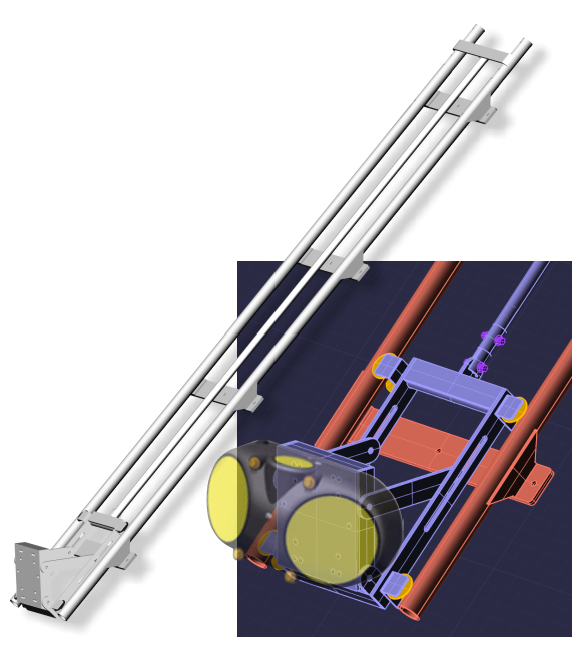 Acoustic Doppler Current Profiler sidewall mount diagram