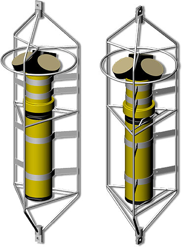 CgADPb Inline mooring cage structure description